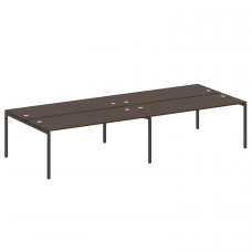 Metal System Quattro Рабочая станция на 4 места на П-образном м/к 40БП.СМ-4.5 Венге Цаво/Металл Антр