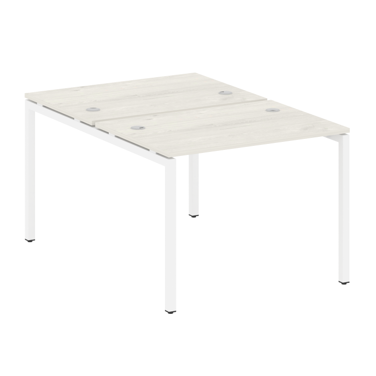 Metal System Quattro Рабочая станция на П-образном м/к 40БП.РАС-СП-2.1 Дуб Наварра/Металл Белый 1000
