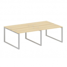 Metal System Рабочая станция на 4 места на О-образном м/к БО.СМ-4.2 Акация Лорка/Металл Серый 2400*1