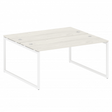 Metal System Quattro Рабочая станция на О-образном м/к 40БО.РАС-СП-2.4 Дуб Наварра/Металл Белый 1600