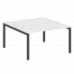 Metal System Quattro Рабочая станция на П-образном м/к 50БП.РАС-СП-2.3 Белый/Металл Антрацит 1400*14