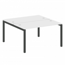 Metal System Quattro Рабочая станция на П-образном м/к 50БП.РАС-СП-2.3 Белый/Металл Антрацит 1400*14