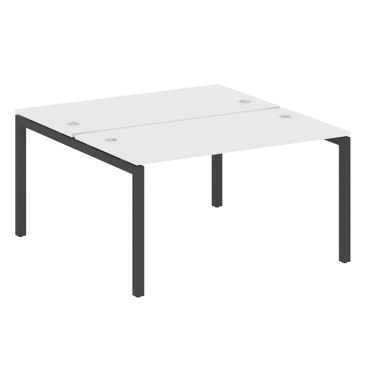 Metal System Quattro Рабочая станция на П-образном м/к 50БП.РАС-СП-2.3 Белый/Металл Антрацит 1400*14