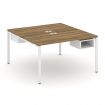 Concept Рабочая станция 2 сторонняя с подвесными тумбами на 2 места CN.DRS-103 Сандал Янтарный/Белый