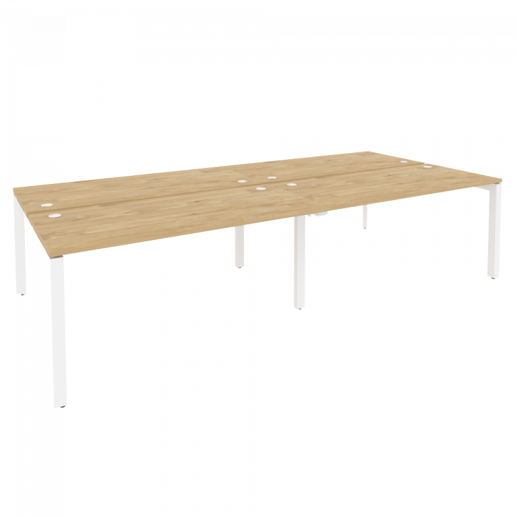 Onix Рабочая станция на П-образном м/к O.MP-D.RS-4.4.7 Тиквуд Светлый/Металл Белый 3160*1475*750