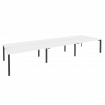 Onix Рабочая станция на П-образном м/к O.MP-D.RS-6.4.7 Белый Бриллиант/Металл Антрацит 4740*1475*750