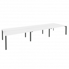 Onix Рабочая станция на П-образном м/к O.MP-D.RS-6.4.7 Белый Бриллиант/Металл Антрацит 4740*1475*750