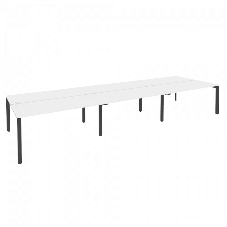 Onix Рабочая станция на П-образном м/к O.MP-D.RS-6.4.7 Белый Бриллиант/Металл Антрацит 4740*1475*750