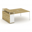 Concept Рабочая станция с опорным распаш. шкафом с верх. горизонтом CN.DRS-224 W Дуб Винченцо/Белый