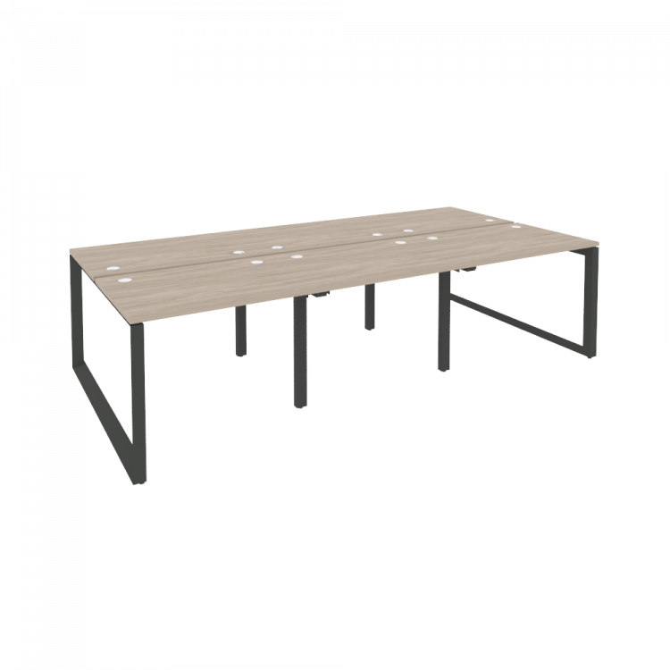 Onix Рабочая станция на О-образном м/к O.MO-D.RS-6.1.7 Дуб Аттик/Металл Антрацит 2940*1475*750