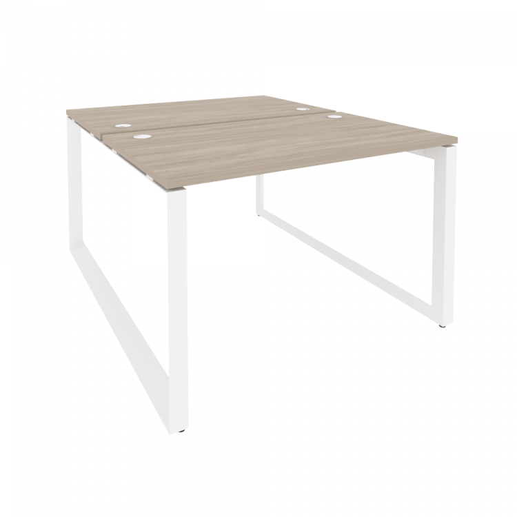 Onix Рабочая станция на О-образном м/к O.MO-D.RS-2.2.7 Дуб Аттик/Металл Белый 1180*1475*750