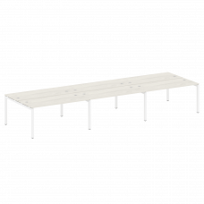 Metal System Quattro Рабочая станция на 6 раб. мест на П-образном м/к 50БП.СМ-6.4 Дуб Наварра/Металл