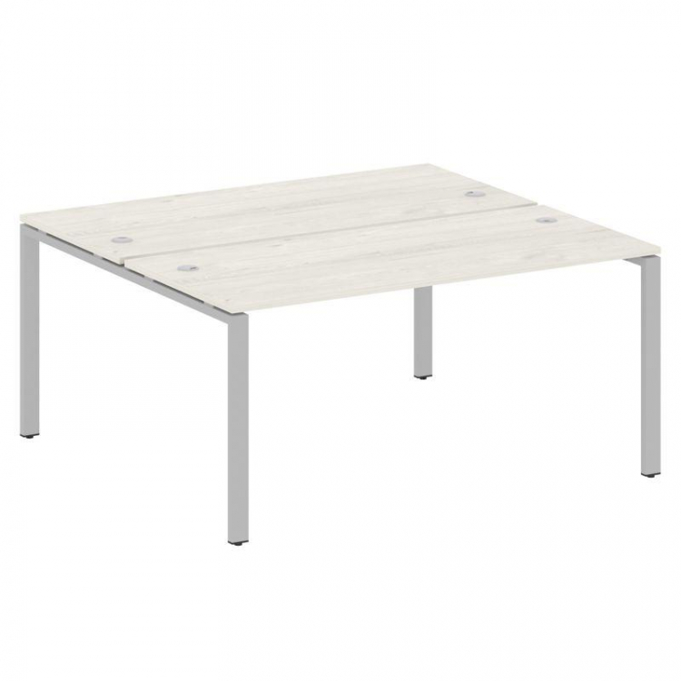 Metal System Рабочая станция на П-образном м/к БП.РАС-СП-2.4 Дуб Наварра/Металл Серый 1600*1475*750