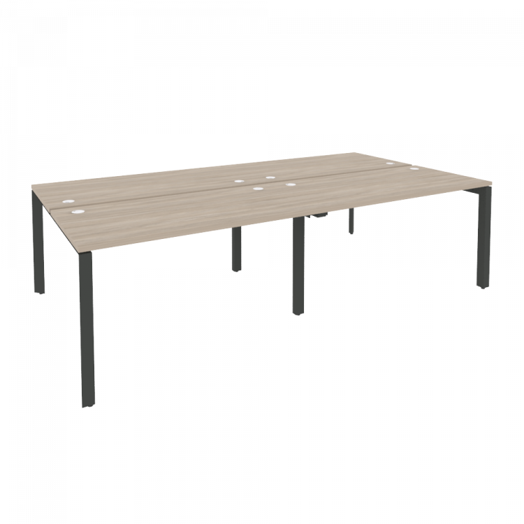 Onix Рабочая станция на П-образном м/к O.MP-D.RS-4.3.7 Дуб Аттик/Металл Антрацит 2760*1475*750