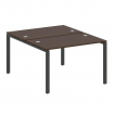Metal System Рабочая станция на П-образном м/к БП.РАС-СП-2.2 Венге Цаво/Металл Антрацит 1200*1475*75