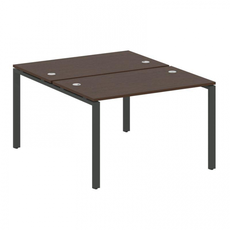 Metal System Рабочая станция на П-образном м/к БП.РАС-СП-2.2 Венге Цаво/Металл Антрацит 1200*1475*75