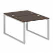 Metal System Рабочая станция на О-образном м/к БО.РАС-СП-2.1 Венге Цаво/Металл Серый 1000*1475*750