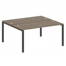 Metal System Рабочая станция на П-образном м/к БП.РАС-СП-2.4 Вяз Благородный/Металл Антрацит 1600*14