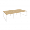 Onix Рабочая станция на О-образном м/к O.MO-D.RS-6.1.8 Тиквуд Светлый/Металл Белый 2940*1635*750