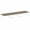 Metal System Quattro Рабочая станция на 6 раб. мест на О-образном м/к 50БО.СМ-6.5 Вяз Благородный/Ме