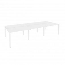 Onix Рабочая станция на П-образном м/к O.MP-D.RS-6.2.7 Белый Бриллиант/Металл Белый 3540*1475*750