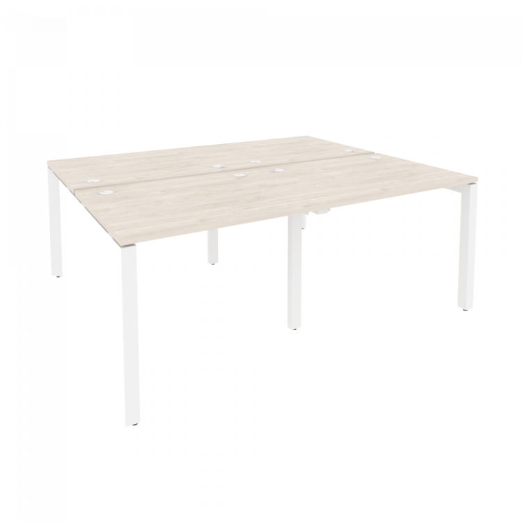 Onix Рабочая станция на П-образном м/к O.MP-D.RS-4.1.8 Денвер Светлый/Металл Белый 1960*1635*750