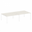 Metal System Quattro Рабочая станция на 4 места на П-образном м/к 40БП.СМ-4.4 Дуб Наварра/Металл Бел