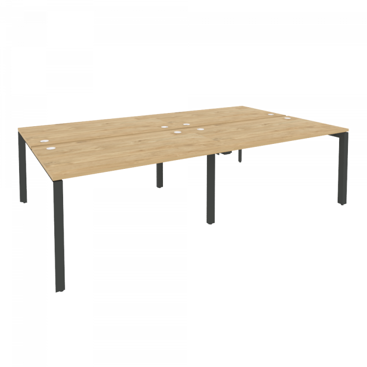 Onix Рабочая станция на П-образном м/к O.MP-D.RS-4.3.8 Тиквуд Светлый/Металл Антрацит 2760*1635*750
