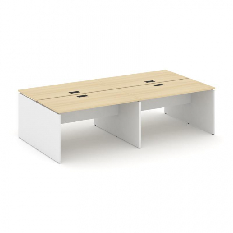 Style Project Рабочая станция 2-х сторон. SN-D.DRS-034 Акация Лорка/Белый/Черная Заглушка 3160*1232*