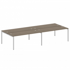 Metal System Quattro Рабочая станция на 4 места на П-образном м/к 40БП.СМ-4.5 Вяз Благородный/Металл