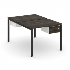 Concept Рабочая станция 2 сторонняя с подвесными тумбами на 2 места CN.DRS-109 B Дуб Мали/Белый Брил