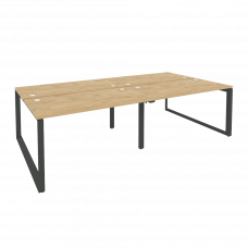 Onix Рабочая станция на О-образном м/к O.MO-D.RS-4.3.7 Тиквуд Светлый/Металл Антрацит 2760*1475*750