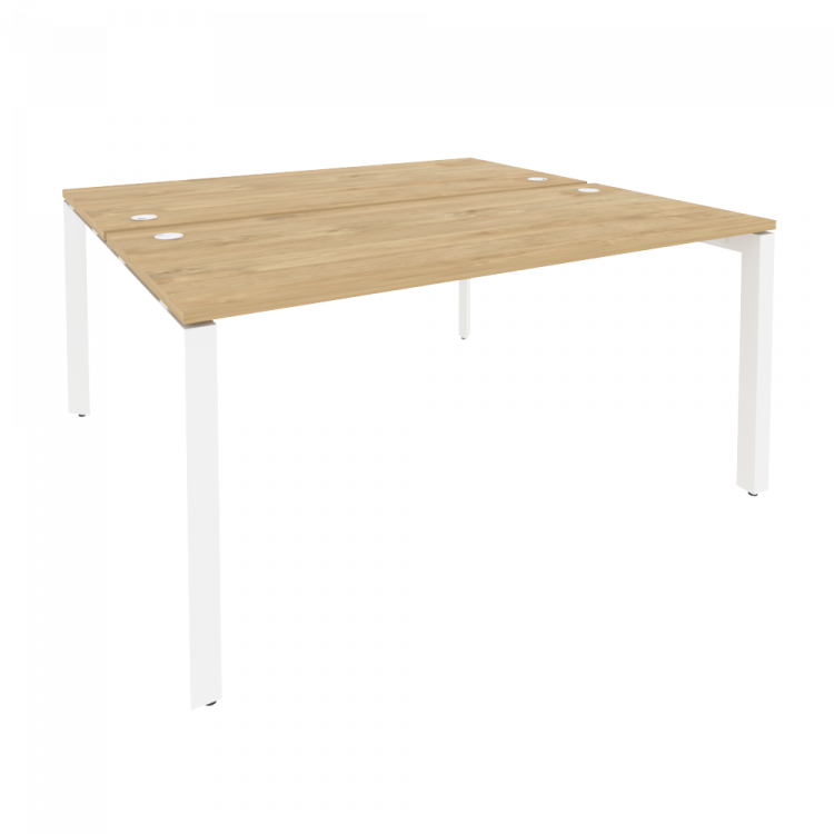 Onix Рабочая станция на П-образном м/к O.MP-D.RS-2.4.7 Тиквуд Светлый/Металл Белый 1580*1475*750