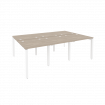 Onix Рабочая станция на П-образном м/к O.MP-D.RS-6.0.8 Дуб Аттик/Металл Белый 2340*1635*750