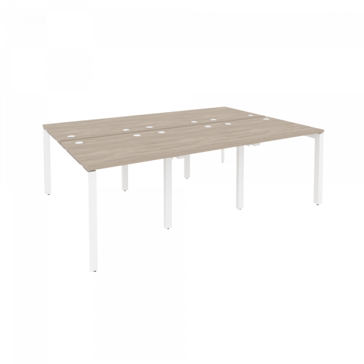 Onix Рабочая станция на П-образном м/к O.MP-D.RS-6.0.8 Дуб Аттик/Металл Белый 2340*1635*750