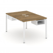 Concept Рабочая станция 2 сторонняя с подвесными тумбами на 2 места CN.DRS-101 Сандал Янтарный/Белый
