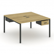 Concept Рабочая станция 2 сторонняя с подвесными тумбами на 2 места CN.DRS-109 A Дуб Винченцо/Антрац