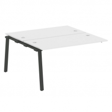 Metal System Проходной элемент рабочей станции на А-образном м/к БА.ПРС-СП-2.3 Белый/Металл Антрацит