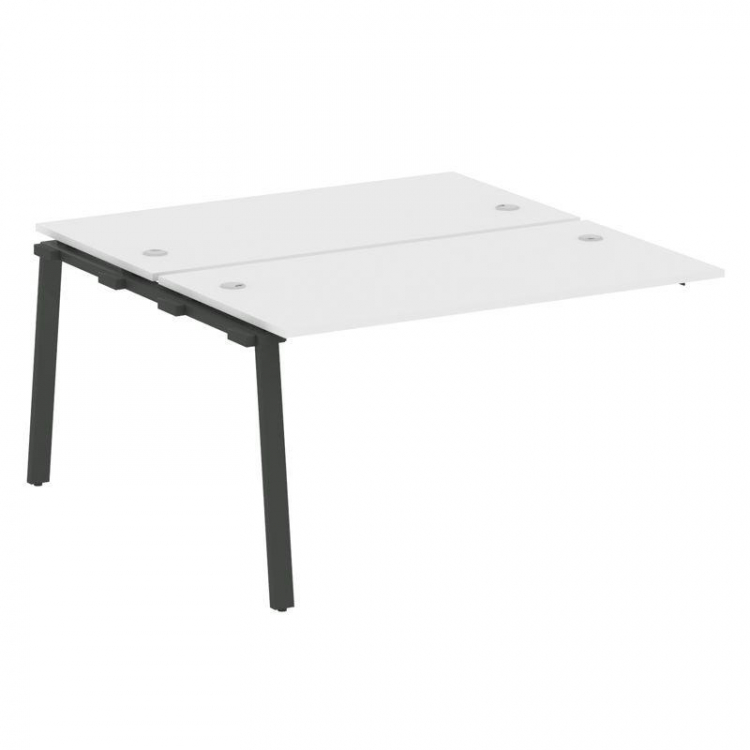 Metal System Проходной элемент рабочей станции на А-образном м/к БА.ПРС-СП-2.3 Белый/Металл Антрацит