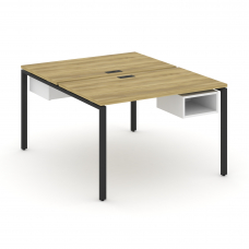 Concept Рабочая станция 2 сторонняя с подвесными тумбами на 2 места CN.DRS-102 Дуб Винченцо/Белый Бр