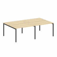 Metal System Quattro Рабочая станция на 4 места на П-образном м/к 40БП.СМ-4.2 Акация Лорка/Металл Ан