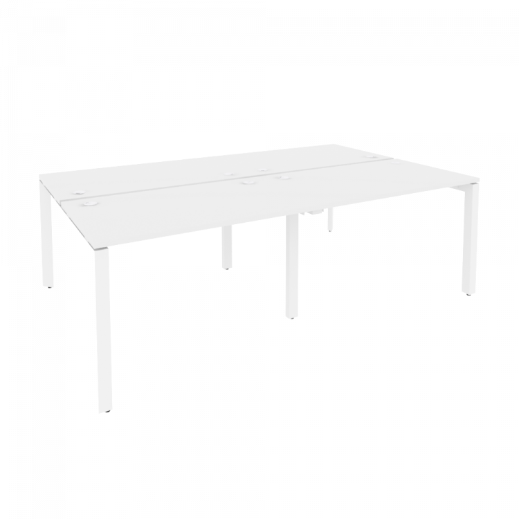 Onix Рабочая станция на П-образном м/к O.MP-D.RS-4.2.7 Белый Бриллиант/Металл Белый 2360*1475*750