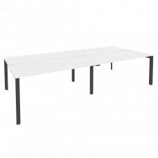 Onix Рабочая станция на П-образном м/к O.MP-D.RS-4.4.7 Белый Бриллиант/Металл Антрацит 3160*1475*750