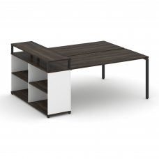 Concept Рабочая станция с опорным стеллажом с верх. горизонтом CN.DRS-208 Дуб Мали/Белый Бриллиант/