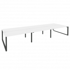 Onix Рабочая станция на О-образном м/к O.MO-D.RS-6.4.8 Белый Бриллиант/Металл Антрацит 4740*1635*750
