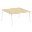 Metal System Рабочая станция на А-образном м/к БА.РАС-СП-2.3 Акация Лорка/Металл Белый 1400*1475*750