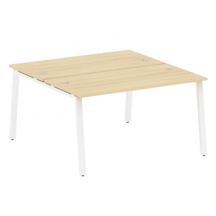 Metal System Рабочая станция на А-образном м/к БА.РАС-СП-2.3 Акация Лорка/Металл Белый 1400*1475*750