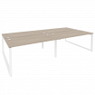Onix Рабочая станция на О-образном м/к O.MO-D.RS-4.4.8 Дуб Аттик/Металл Белый 3160*1635*750