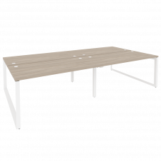Onix Рабочая станция на О-образном м/к O.MO-D.RS-4.4.8 Дуб Аттик/Металл Белый 3160*1635*750