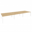 Onix Рабочая станция на П-образном м/к O.MP-D.RS-6.4.7 Тиквуд Светлый/Металл Белый 4740*1475*750